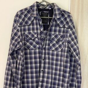 Guess Mens long sleeve button down shirt